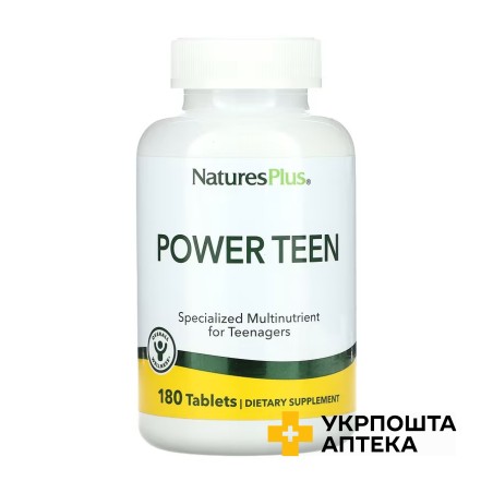 Natures plus Вітаміни для підлітків Power Teen табл. №180 Natural Organics Laboratories, Inc. (США)