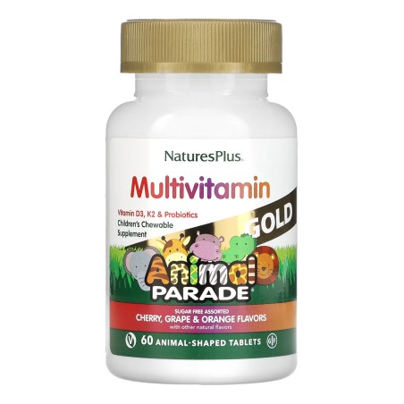 Натурес плюс Мультивітамін голд табл., Animal Parade вишн/виногр/апел №60 Natural Organics Laboratories, Inc.