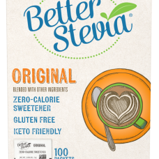 Нау Фудс Better Stevia, безкалорійний підсолоджувач, смак оригінальний, 100 пакетиків по 100 г NOW FOODS