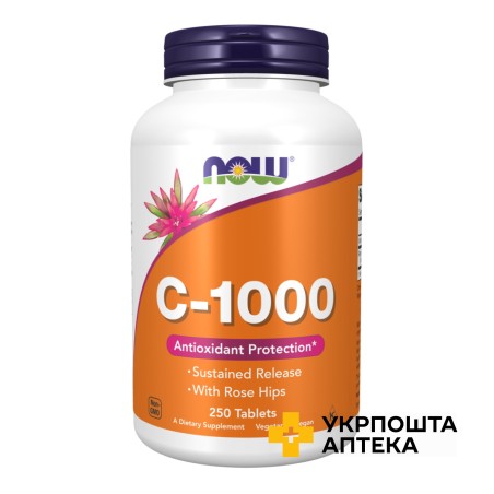 Нау Фудс Вітамін C-1000 RH NO TR 250 таблеток NOW FOODS