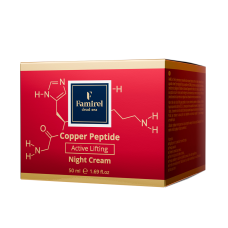Нічний крем Famirel для обличчя ліфтинг-актив із пептидами міді Copper Peptide 50мл Pharma Naturalis LTD (Ізраїль)