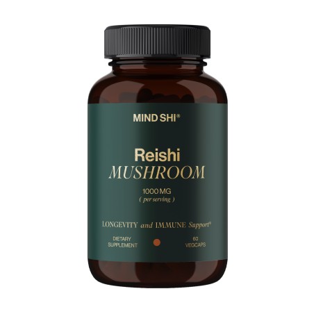 Рейші MIND SHI (Майн Ші) Reishi Mushrooms 1000 мг капсули для зміцнення імунної системи, зменшенню стресу та тривожності флакон 60 шт Mind Shi Inc
