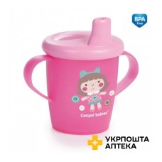 Чашка 31/200, кухоль-непроливайка Toys рожев. 250 мл Canpol (Польща)