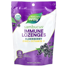 Чорна бузина та цинк льодяники №24 Nature's Way Products