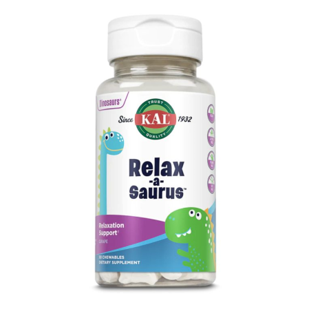Дитяча добавка для релаксу KAL Relax-a-Saurus жув.табл. смак виноград №30 КАЛ Нутришнл