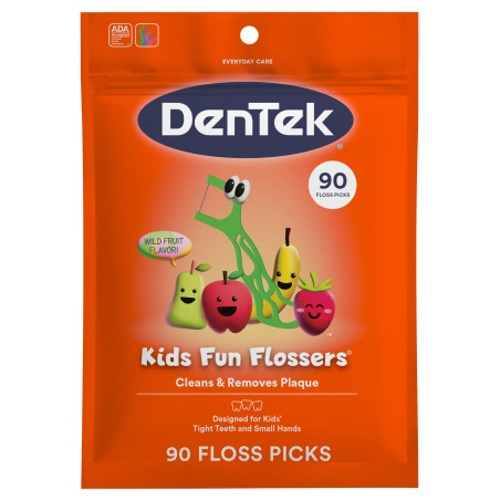 Дитячі флоси з тримачами, дикий фрукт, 90 шт. DenTek Oral Care, Inc