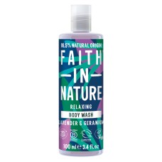 Faith In Nature гель для душу натуральний гель 100 мл, лаванда та герань Faith in Nature (Великобританія)
