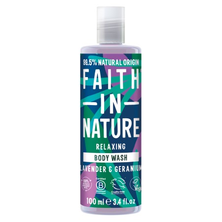 Faith In Nature гель для душу натуральний гель 100 мл, лаванда та герань Faith in Nature (Великобританія)