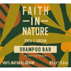 Faith In Nature шампунь натуральний твердий для волосся шампунь 85 г, з ши та арганою Faith in Nature (Великобританія)