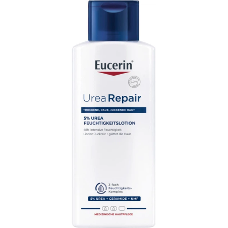 Лосьйон для тіла Eucerin Urea Repair 5% зволожуючий для сухої шкіри з ніжним парфумом, 250 мл
Байєрсдорф (Німеччина)