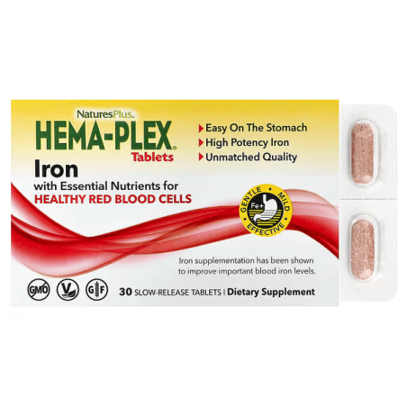 Натурес плюс Hema-Plex залізо табл. блістер №30 Natural Organics Laboratories, Inc. (США)