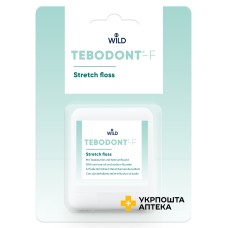 Зубна нитка TEBODONT-F з олією чайного дерева (Melaleuca Alternifolia) та фторидом натрію, 50 м