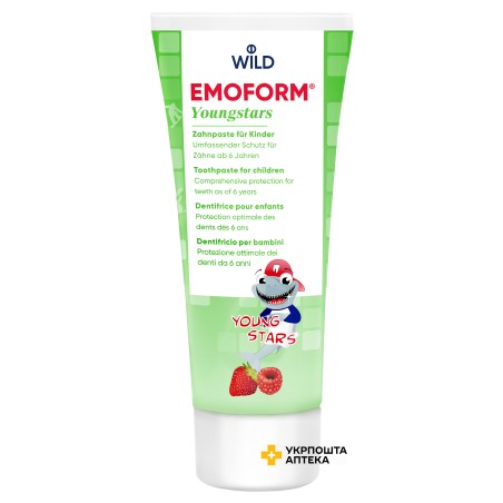 Зубна паста EMOFORM Youngstars 75 мл, от 6 до 12 лет Dr. Wild & Со.AG (Швейцарія)