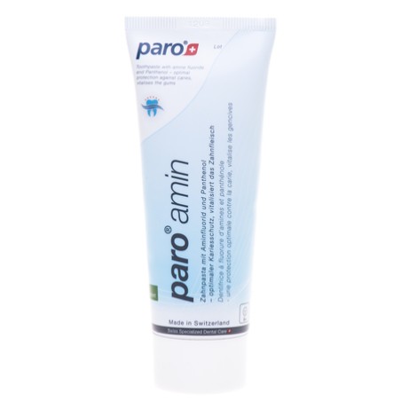 Зубна паста Paro AMIN 1250 ppm 75 мл, на основі амінофторида Esro AG (Швейцарія)