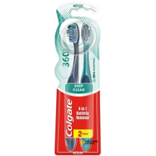 Зубна щітка Colgate 360° Clean, середньої жорсткості, 2 шт. Colgate-Palmolive (Китай)