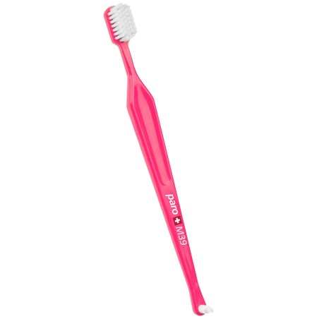 Зубна щітка Paro toothbrush з монопучковою насадкою M39, середньої жорсткості рожева Esro AG