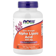 Альфа-ліпоєва кислота екстра сила капс. 600 мг №120 NOW FOODS