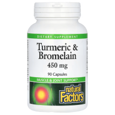 Бромелайн і куркума (Turmeric & Bromelain) 450 мг капс. №90 Natural Factors