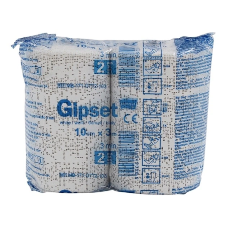Бинт гіпсовий GIPSET. (3 хв., 10 см x 3 м, 2 шт.) Torunskie ZMO