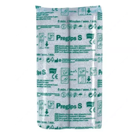 Бинт гіпсовий PREGIPS S. (5 хв., 15 см x 4м, 2 шт.) Torunskie ZMO