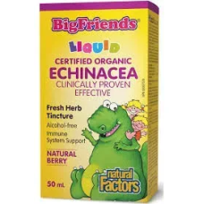 Ехінацеї настоянка дитяча BigFriends (Echinacea Alcohol-Free Fresh Herb Tincture for Kids) фл. 50 мл Natural Factors