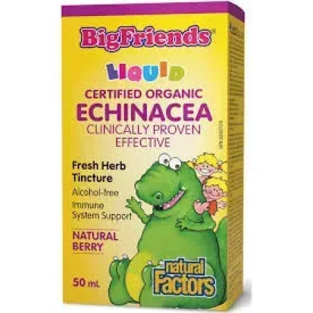 Ехінацеї настоянка дитяча BigFriends (Echinacea Alcohol-Free Fresh Herb Tincture for Kids) фл. 50 мл Natural Factors