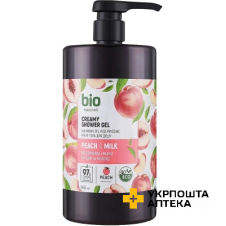 Гель для душу Bio Naturell Персик та молоко 946 мл Ельфа ФФ (Україна)