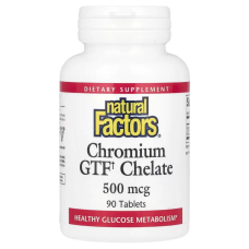 Хром хелатний (Chromium GTF Chelate) 500 мкг табл. №90 Natural Factors