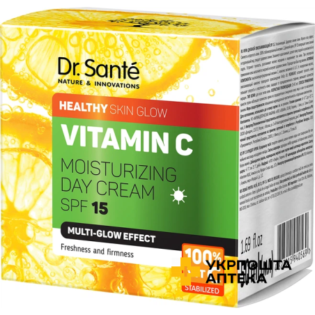 Крем для обличчя Dr.Sante Vitamin C омолоджувальний денний SPF 15 50 мл Ельфа ФФ (Україна)