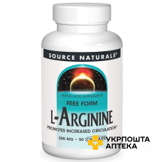 L-аргінін капс. 500 мг №50 Source Naturals