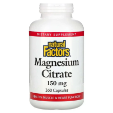 Магній цитрат (Magnesium Citrate) 150 мг капс. №360 Natural Factors