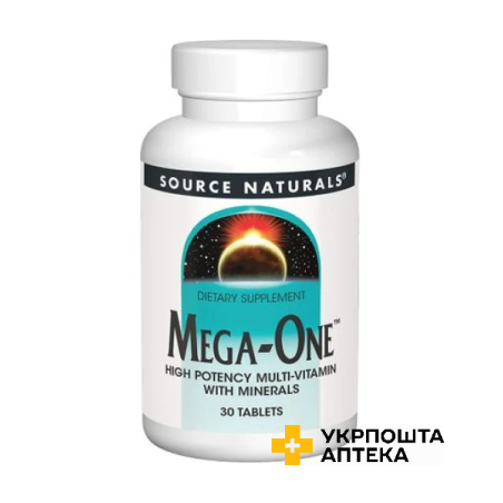 Мультивітаміни з мінералами Mega-One табл. №30 Source Naturals
