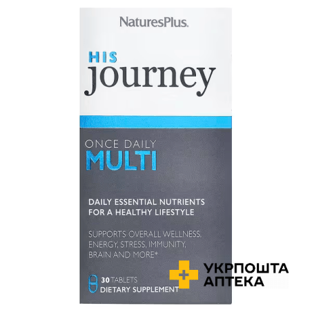 Нейчерс Плас Мультивітаміни для чоловіків His Journey Once Daily Multi табл. №30 Natural Organics Laboratories, Inc.