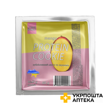 Печиво протеїнове Craft Whey Protein Cookie, 60 г манго