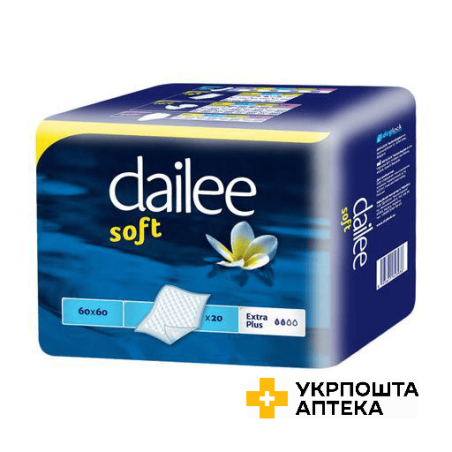 Пелюшки Dailee Soft одноразові поглинаючі, 60 см х 60 см №20 Drylock Technologies (Чеська Республіка)
