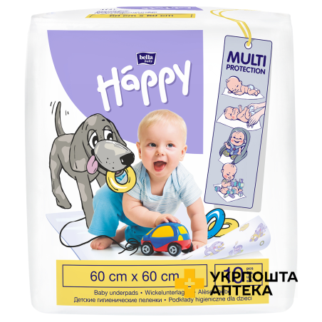 Пелюшки дитячі HAPPY BELLA BABY 60x60 см. №10 Torunskie ZMO (Польща)