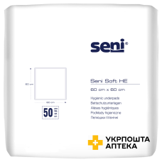 Пелюшки гігієнічні SENI SOFT HE 60x60 см. №50 Torunskie ZMO (Польща)