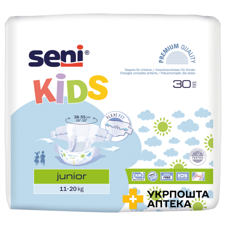 Підгузки для дітей SENI KIDS junior №30 Torunskie ZMO