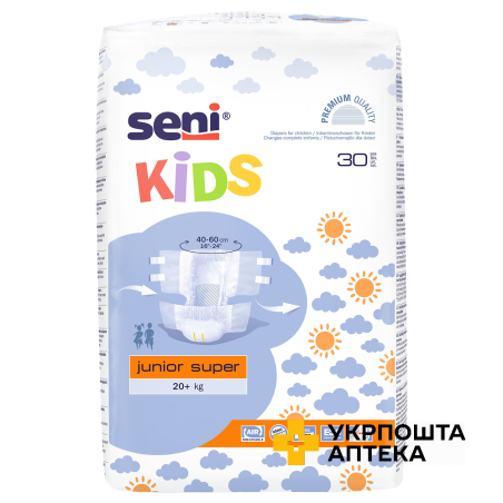 Підгузки для дітей SENI KIDS junior super №30 Torunskie ZMO (Польща)