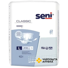 Підгузки для дорослих SENI CLASSIC large №10 Torunskie ZMO (Польща)
