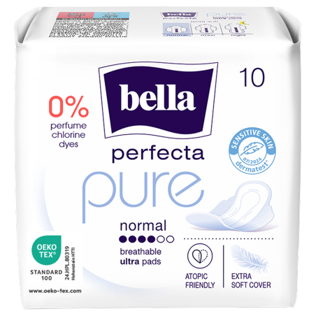 Прокладки гігієнічні BELLA PERFECTA PURE normal №10 Torunskie ZMO (Польща)