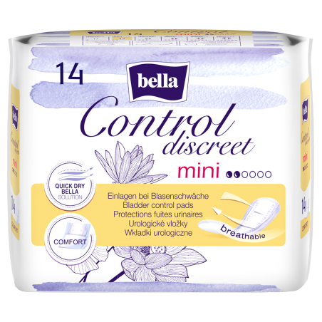 Прокладки урологічні BELLA CONTROL DISCREET mini №14 Torunskie ZMO (Польща)