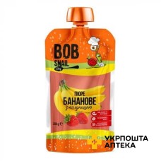 Пюре фруктове Равлик Боб 250 г, Банан-полуниця Еко Снек (Україна)