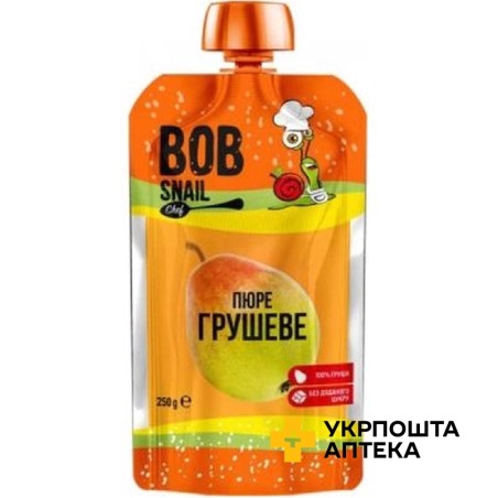 Пюре фруктове Равлик Боб 250 г, груша Еко Снек (Україна)