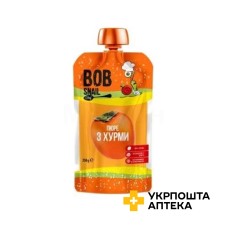 Пюре фруктове Равлик Боб 250 г, хурма Еко Снек (Україна)