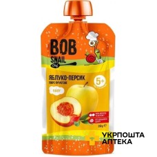 Пюре фруктове Равлик Боб 250 г, яблуко-персик Еко Снек (Україна)