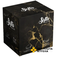 Серветки косметичні Chisto Softa Black 3 шари 70 шт. Гютерсон (Україна)