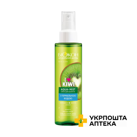 Спрей для обличчя I love Kiwi Aqua-Mist з термальною водою, 110 мл Біокон (Україна)