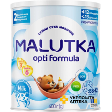Суміш суха молочна Malutka Opti Formula 2 для харчування дітей від 6 місяців (подальше годування), 400 г Хорол (Україна)
