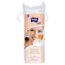 Ватні диски BELLA Cotton care з Д-пантенолом та екстрактом квітки апельсина 70 шт. Torunskie ZMO (Польща)